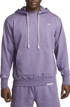 Nike Dri-fit Standard Issue Hoodie Sweatshirt In Canyon Purple/ Heather/ Ivory