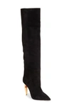 CHRISTIAN LOUBOUTIN LIPBOTTA SUEDE OVER THE KNEE BOOT