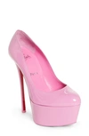 Shop Christian Louboutin Dolly Alta Platform Pump In Gummy/ Lin Gummy