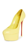 Christian Louboutin Dolly Alta Platform Pump In Piou Piou/ Lin Piou Piou