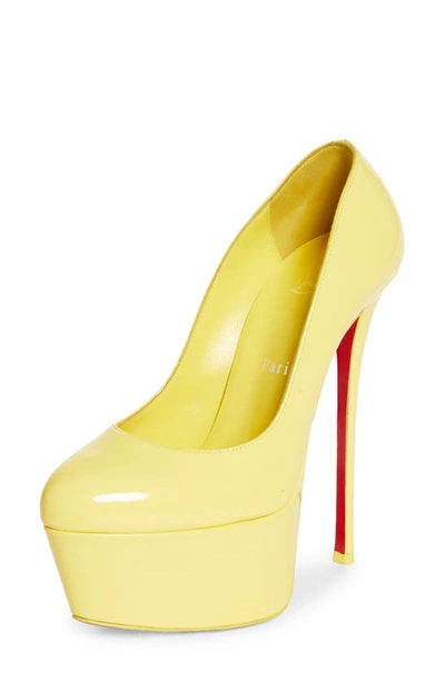 Christian Louboutin Dolly Alta Platform Pump In Yellow