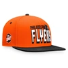 FANATICS FANATICS BRANDED ORANGE/BLACK PHILADELPHIA FLYERS HERITAGE RETRO TWO-TONE SNAPBACK HAT