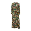 La Doublej Long Sleeve Swing Dress Temples Multicolor Print In Temples