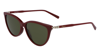Ferragamo Green Cat Eye Ladies Sunglasses Sf2870s 604 55 In Burgundy / Green