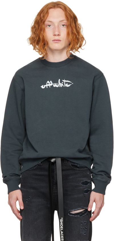 Off-white Paint Arrow Slim Crewneck Sweatshirt In 4601