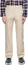 OFF-WHITE BEIGE TAG TROUSERS