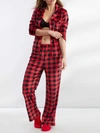 Karen Neuburger Girlfriend Fleece Pajama Set In Buffalo Check
