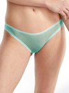 On Gossamer Mesh Hip G-string In Mint Twist