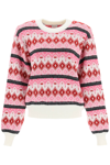 Magda Butrym Fair Isle Jacquard Knit Sweater In Multicolor