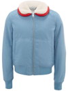 JW ANDERSON BLUE COTTON BUMPER-TUBE JACKET