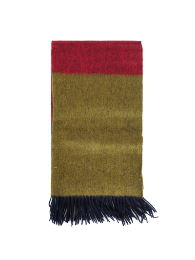 Ps By Paul Smith Striped Scarf In Blue Multi