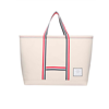 Thom Browne Off White Mens Double Face Canvas Medium Tool Tote Bag In Beige
