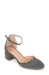Journee Collection Journee Edna Scallop Trim Pump In Grey