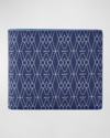 Wolf Men's Signature Billfold And Coin In Blue