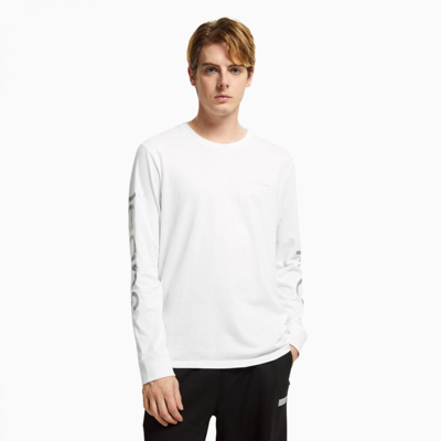 Calvin Klein Ck Jeans 男士舒适打底纯棉圆领印花长袖t恤40dc812 In White | ModeSens