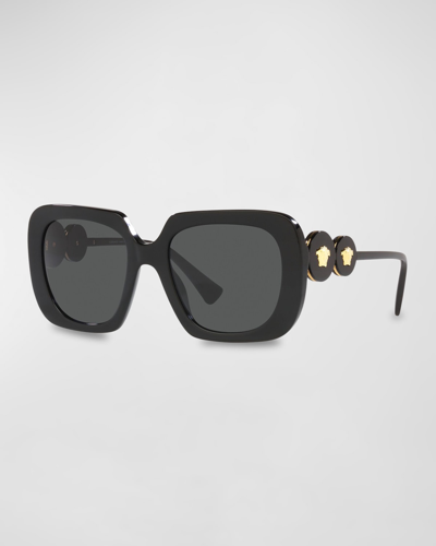 Versace 54mm Square Sunglasses In Black