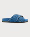 Rag & Bone Bailey Sport Slide Sandal In Frenchblu
