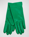 Portolano Cashmere-lined Napa Leather Gloves In Kelly Green