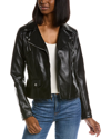 Sam Edelman Faux Leather Crop Moto Jacket In Nocolor