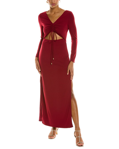 Alexia Admor Farish Long Sleeve Maxi Dress In Red
