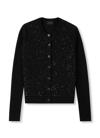 St John Sequin Knit Cardigan In Black