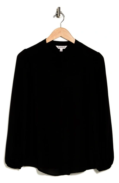 Nanette Lepore Blouson Sleeve Blouse In Very Black