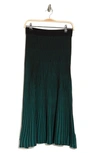 Nanette Lepore Ombré Sweater Knit Maxi Skirt In Very Black/ Deep Lake