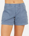 Spanx Stretch Twill Shorts 4" In Slate Blue In Grey
