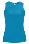 Halogen Racerback Tank In Teal Moroccan
