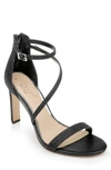 Jewel Badgley Mischka Diana Strappy Sandal In Black Fabric