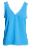 Halogen Raw Edge Tank In Blue Palace