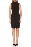Alexia Admor Mia Mock Neck Sleeveless Sheath Dress In Black