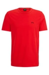 Hugo Boss Regular-fit Logo T-shirt In Organic Cotton In Pink