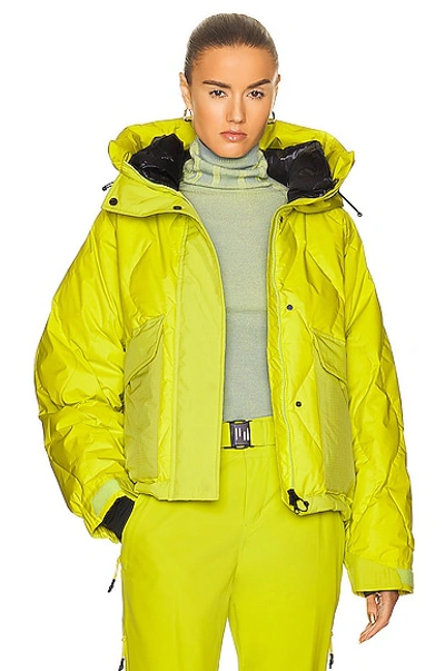 Holden Alpine Oversized Hooded Quilted Down Ski Jacket In Yellow