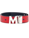 Mcm Claus M Reversible Belt 1.75" In Visetos In Red