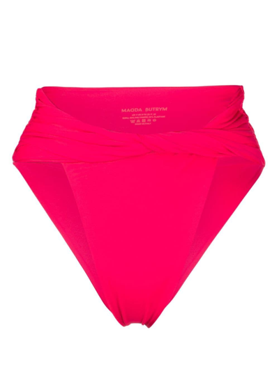 MAGDA BUTRYM TWISTED HIGH-WAISTED BIKINI BOTTOMS