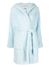 Ugg Aarti Faux Shearling Hooded Robe In Pool