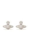 Vivienne Westwood Narcissa Embellished-orb Stud Earrings In Silver