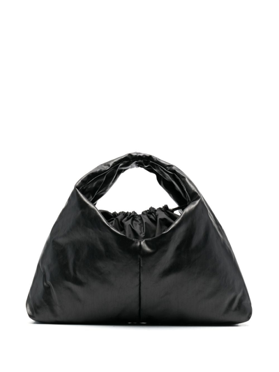 Kassl Editions Anchor Drawstring Shoulder Bag In Black