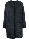 KASSL EDITIONS QUILTED ROUND-NECK COAT