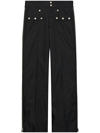 Gucci Stud-embellished Straight-leg Pants In Black