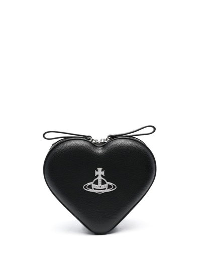 Vivienne Westwood Johanna Exclusive Heart Crossbody Bag In Black