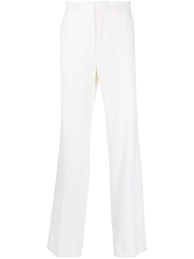 Casablanca Pressed-crease Tailored Trousers In Weiss