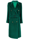 Tagliatore Double-breasted Buttoned Coat In Green