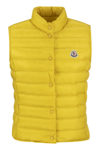 Moncler Liane Quilted Down Puffer Vest In Yellow