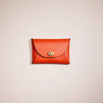 Coach Remade Medium Pouch In Orange Red