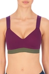 Natori Dynamic Anywhere High Impact Underwire Sports Bra In Jewel Violet/vine