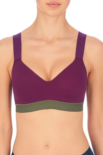 Natori Dynamic Anywhere High Impact Underwire Sports Bra In Jewel Violet/vine