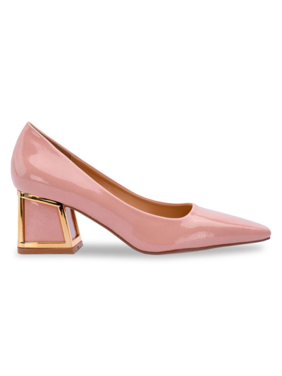 Lady Couture Women's Blink Block Heel Pumps In Blush