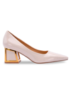 Lady Couture Women's Blink Block Heel Pumps In Beige